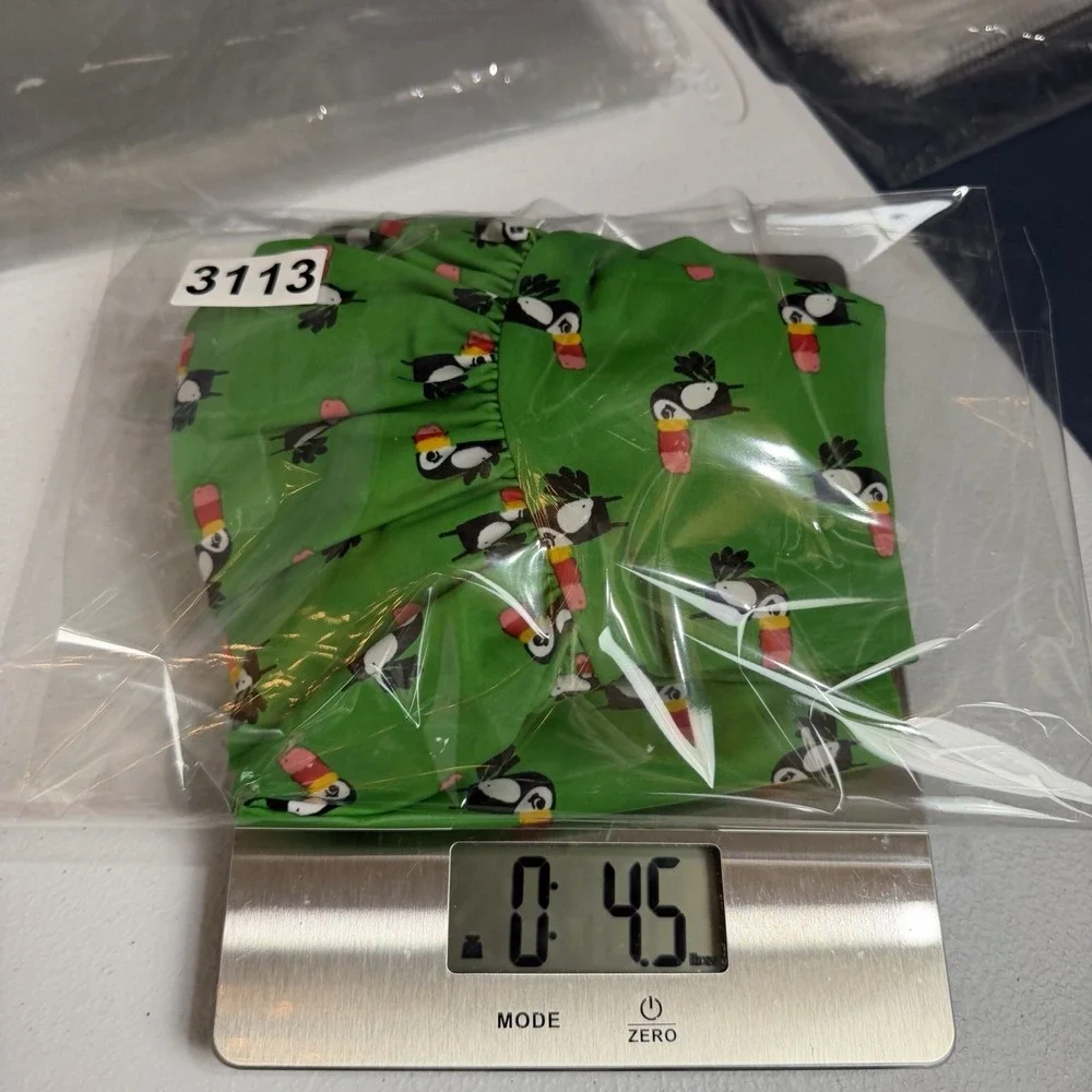 Hanna Andersson Swim Dress Green Toucan Print Summer Beach Vacation SZ 4 (100) - Picture 10 of 10